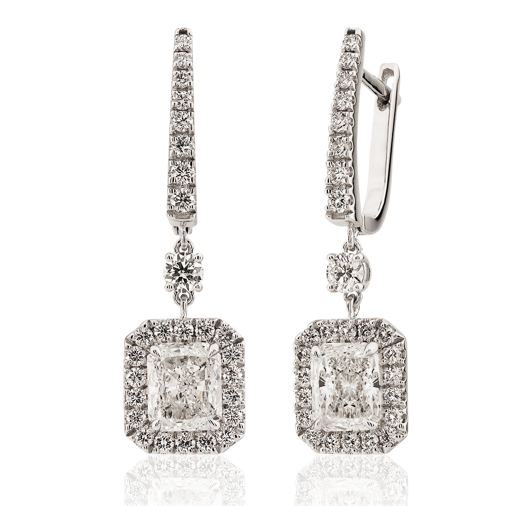 2,88 Ct. Diamond Solitaire Earring